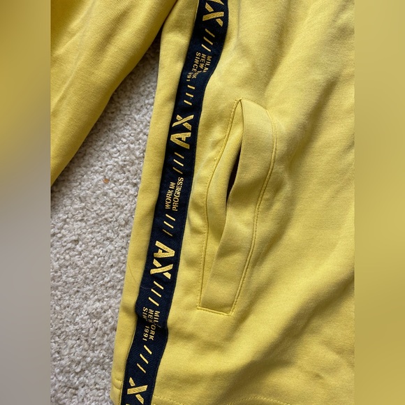 Armani Exchange Yellow Hooded Sweatshirt - Picture 5 of 9
